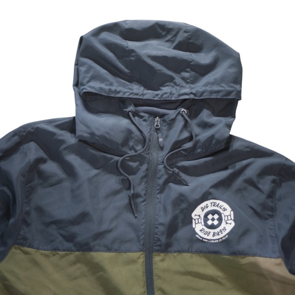 Versus Tires x Vital MTB Jacket Mountain Biking Windbreaker Men XL Navy Green - Picture 3 of 10